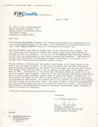 Rader Wheel Letter color