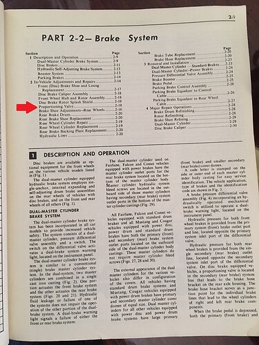 Proportioning Valve Shop Manual 1967