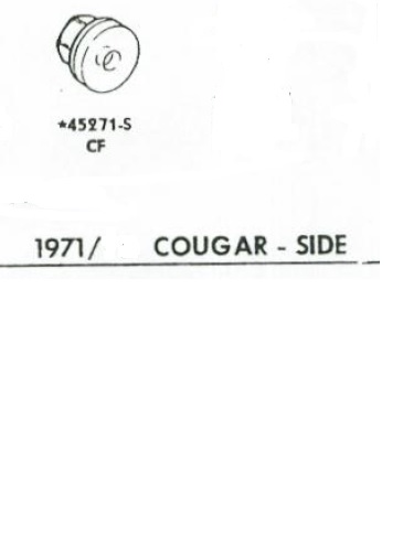 1971 - 73 Cougar Roofside emblem attaching nut