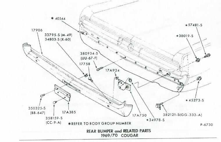 1970 cougar rear bumper - Cougar Community - Classic Cougar Community Forum